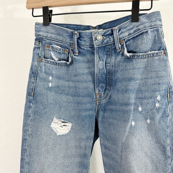 NWOT GRLFRND The Karolina Distressed A Little More Love Jeans Blue Size 24 - Picture 6 of 12